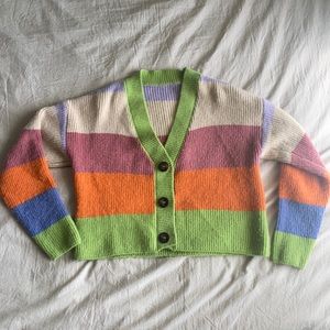 Multicolored cropped sweater